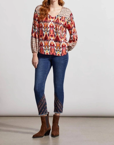 Shop Tribal Combo Print Blouse In Patterned In Multi