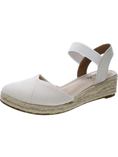 Shop Lifestride Kimmie Womens Ankle Strap Closed Toe Wedge Sandals In White