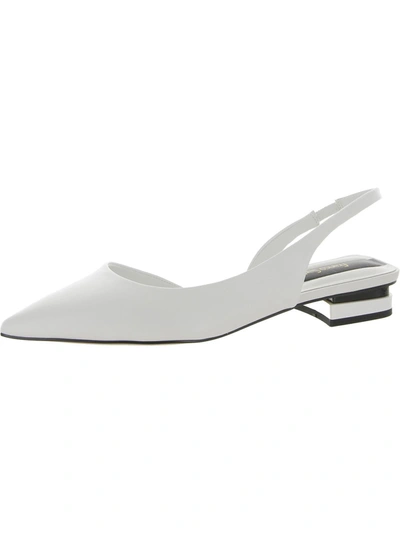 Shop Franco Sarto Tyra Womens Leather D'orsay Slingbacks In White