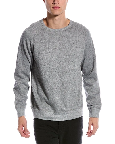 Shop Slate & Stone Raglan Fleece Crewneck Sweatshirt In Grey