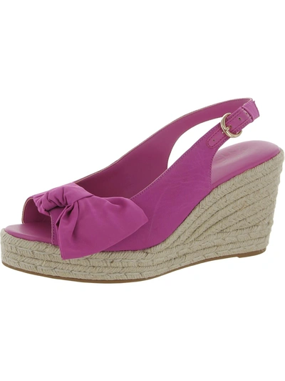Shop Naturalizer Bettina Womens Peep-toe Slingback Wedge Sandals In Purple