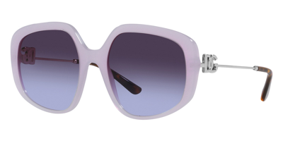 Shop Dolce & Gabbana Dolce And Gabbana Light Violet Grad Dark Gray Irregular Ladies Sunglasses Dg4421 33824q 57 In Dark / Gray / Violet