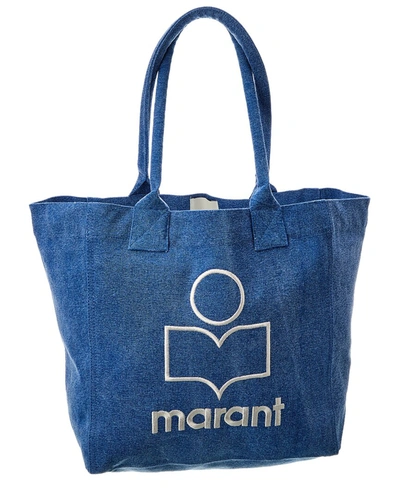 Shop Isabel Marant Yenky Small Canvas Tote In Blue