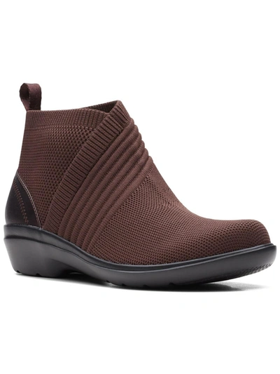 Shop Clarks Sashlyn Womens Pull On Dressy Ankle Boots In Brown