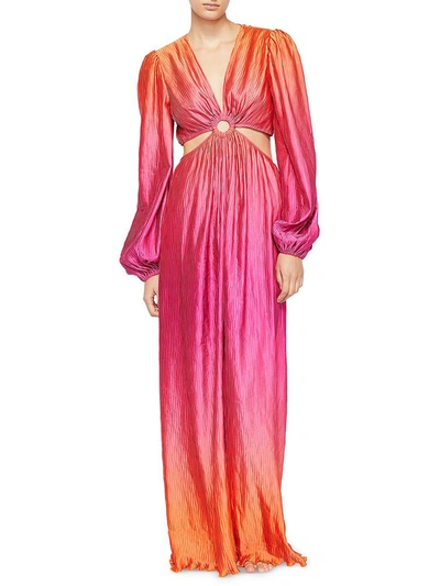 Shop Jonathan Simkhai Jaelyyn Womens Cutout Long Maxi Dress In Multi