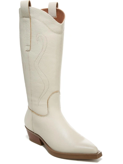 Shop Franco Sarto Liandra Womens Leather Pointed Toe Cowboy, Western Boots In White