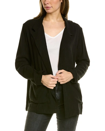 Shop Electric & Rose Devon Linen-blend Blazer In Black