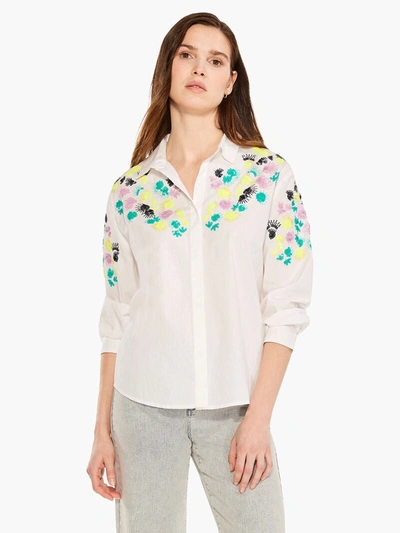 Shop Nic + Zoe Placed Petals Shirt In White