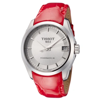 Shop Tissot Women's T-classic 32mm Automatic Watch In Silver