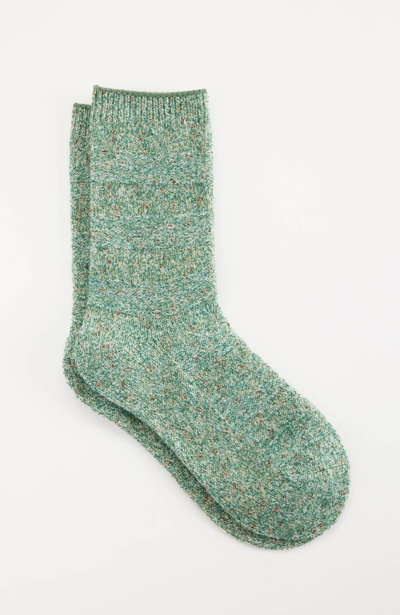 Shop Jjill J.jill Space-dye Socks In Vintage Teal Multi