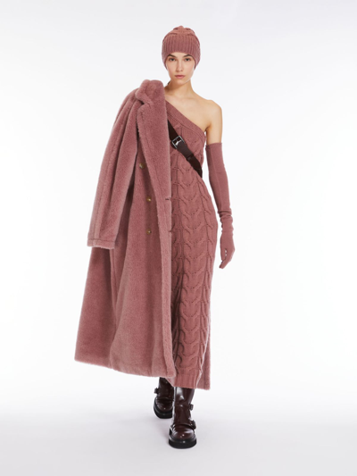 Shop Max Mara Oversized Teddy Coat In Antique Rose