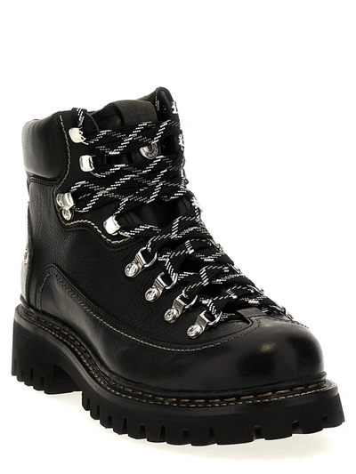 Dsquared2 Canadian Hiking Boots In Black