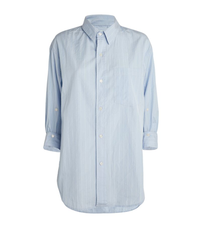 Shop Citizens Of Humanity Striped Kayla Shirt In Blue