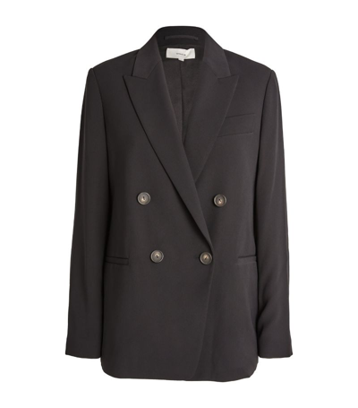 Shop Vince Double-breasted Blazer In Black