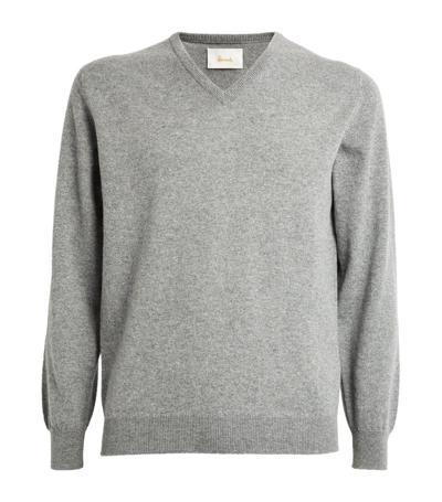 Shop Harrods Cashmere V-neck Sweater In Grey