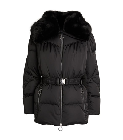 Shop Fusalp Fur-trim Vela Puffer Jacket In Black
