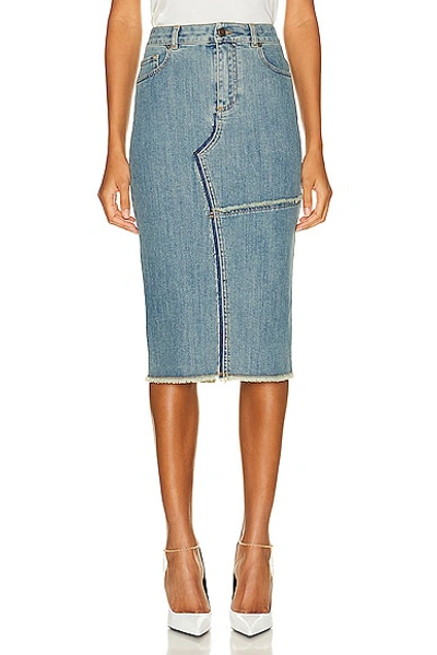Shop Tom Ford Comfort Washed Pencil Skirt In Hydrangea