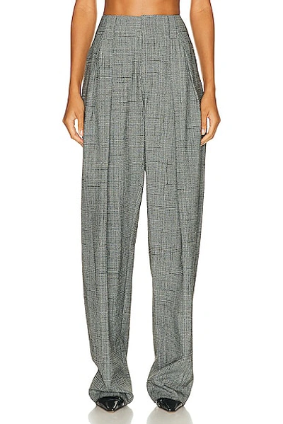 Bottega Veneta 3d Criss Cross Viscose Silk Trousers In Camping & Grey