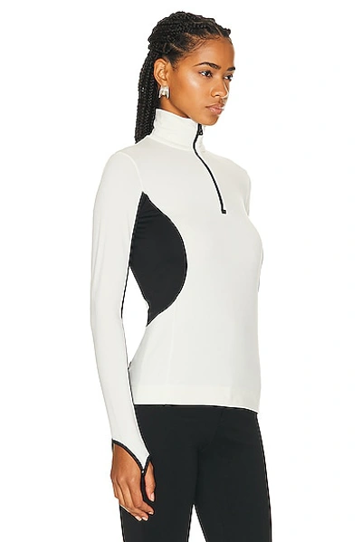 Moncler Half-zip Pullover Sweater In White
