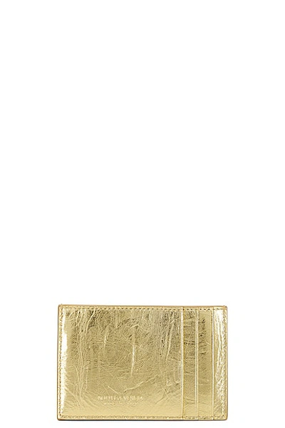 Shop Bottega Veneta Cassette Card Holder In Gold