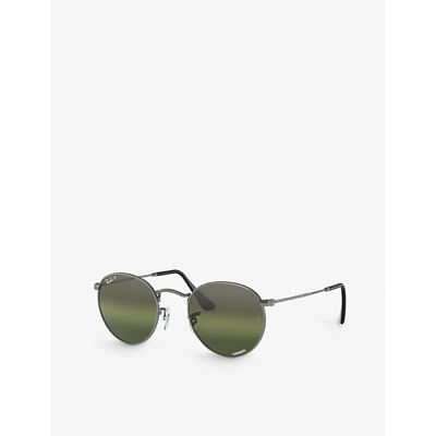 Ray Ban Ray-ban Womens Grey Rb3447 Round-frame Metal Sunglasses In Grey