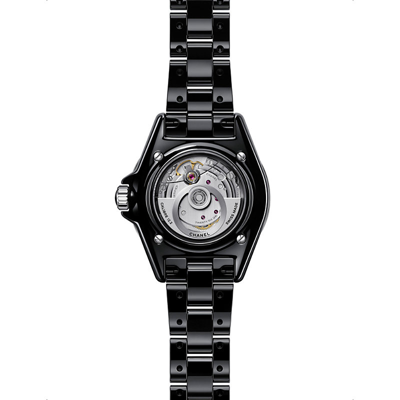 Pre-owned Chanel Black H5696 J12 Ceramic And Steel Automatic Automatic Watch