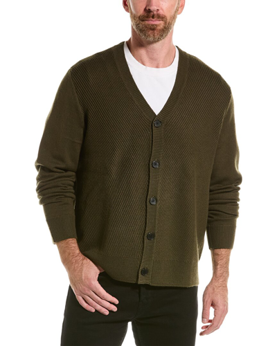 Shop The Kooples Wool V-neck Cardigan In Green