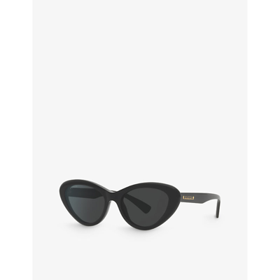 Gucci Star Logo Acetate Cat-eye Sunglasses In Black