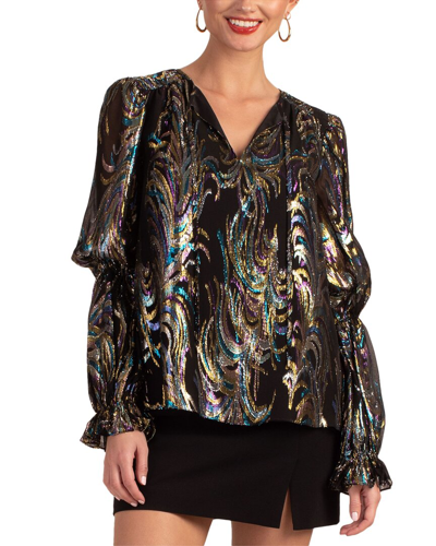 Shop Trina Turk Ambrosial Silk-blend Top