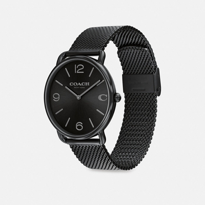 Shop Coach Elliot Watch, 41mm In Blackout/black