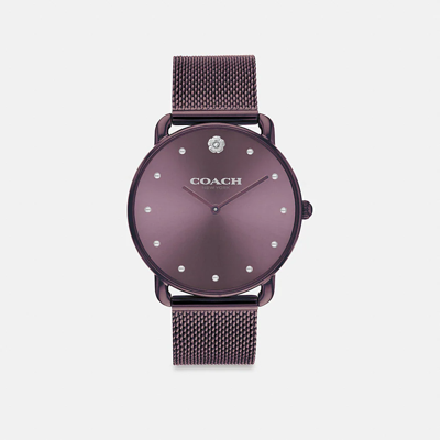 Shop Coach Elliot Watch, 36mm In Purple