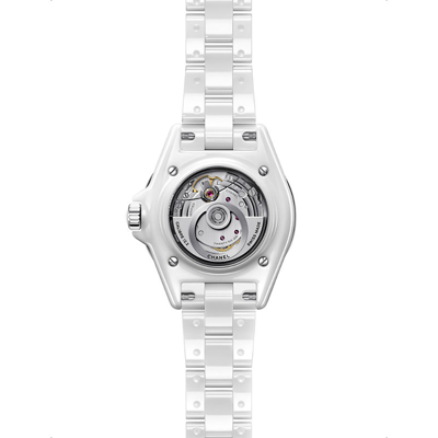Pre-owned Chanel White H5699 J12 Ceramic And Steel Automatic Automatic Watch