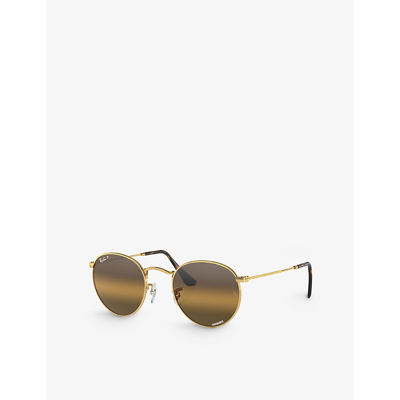 Ray Ban Ray-ban Womens Gold Rb3447 Round-frame Metal Sunglasses In Gold