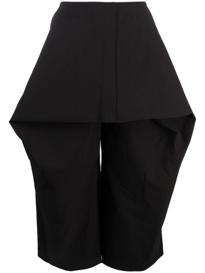 Shop Issey Miyake Black Canopy Wide-leg Trousers