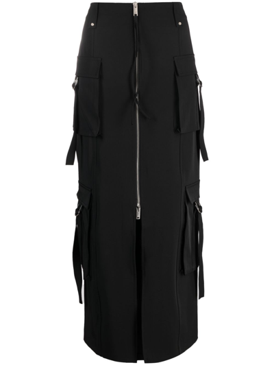 Shop Blumarine Black Cargo Skirt