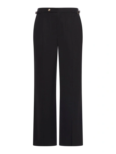 Shop Casablanca Straight Leg Trouser With Side Adjusters In Black
