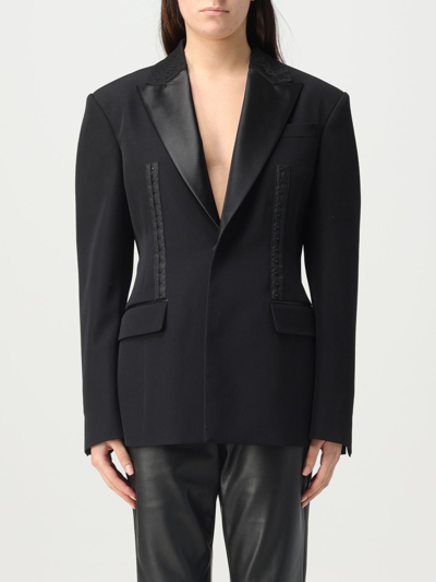 Shop Dsquared2 Blazer In Wool And Silk In Black