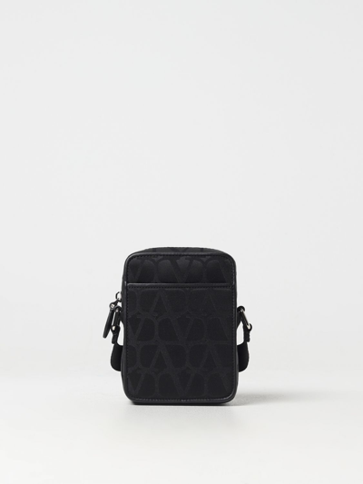 Shop Valentino Iconographe Bag In Nylon With All-over Monogram In Black