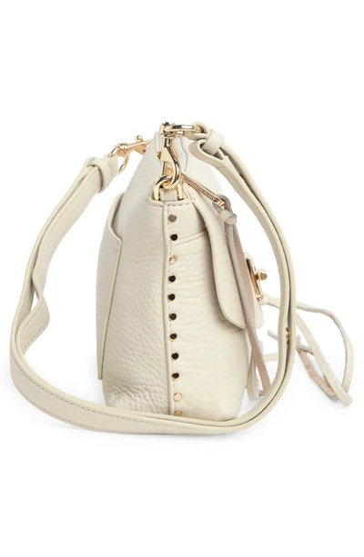 Shop Rebecca Minkoff Darren Top Zip Shoulder Bag In Pearl