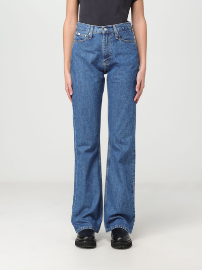 Shop Calvin Klein Jeans Est.1978 Pants Calvin Klein Jeans Woman Color Denim