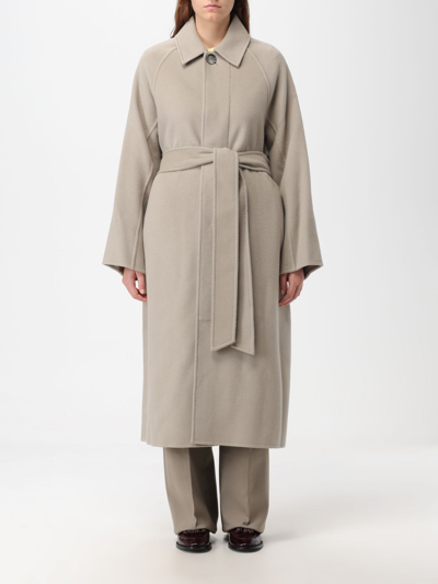 Shop Ami Alexandre Mattiussi Coat Ami Paris Woman Color Beige