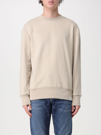 Shop Calvin Klein Jeans Est.1978 Sweatshirt Calvin Klein Jeans Men Color Beige