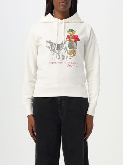 Shop Polo Ralph Lauren Sweatshirt  Woman Color White