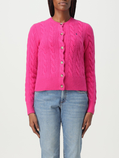 Shop Polo Ralph Lauren Cardigan  Woman Color Pink