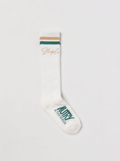 Shop Autry Staple X  Socks In Stretch Cotton In White
