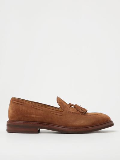 Shop Brunello Cucinelli Loafers In Suede In Leather
