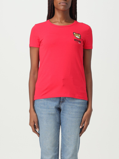 Shop Moschino Jeans T-shirt  Woman Color Red