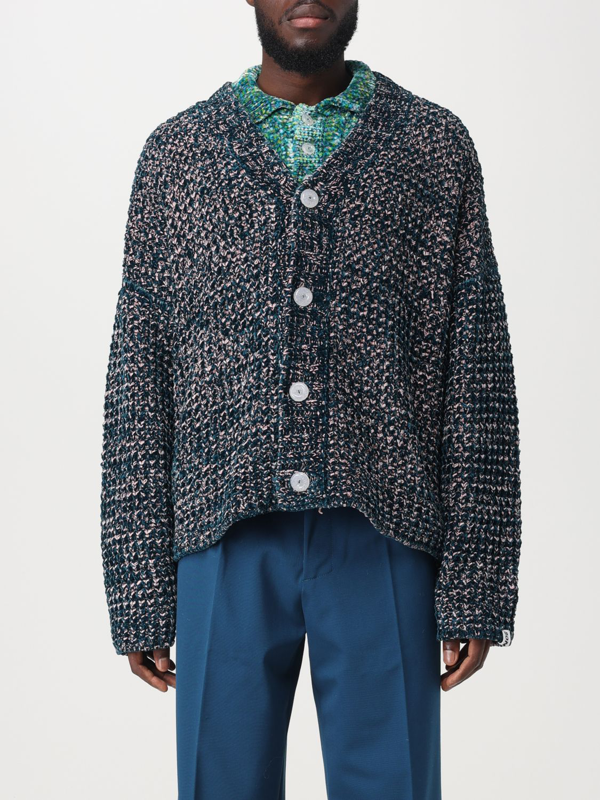 Bonsai Green amp; Pink Buttoned Cardigan