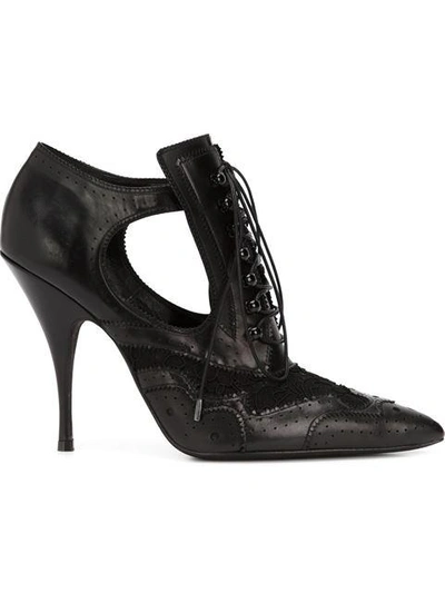 Shop Givenchy Stylised Brogue Booties