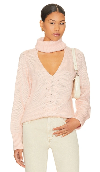 Shop Lovers & Friends Deidra Cut Out Turtleneck Pullover In Light Pink